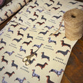 Sausage dog Birthday wrapping paper A3 sheet - handmade stationery